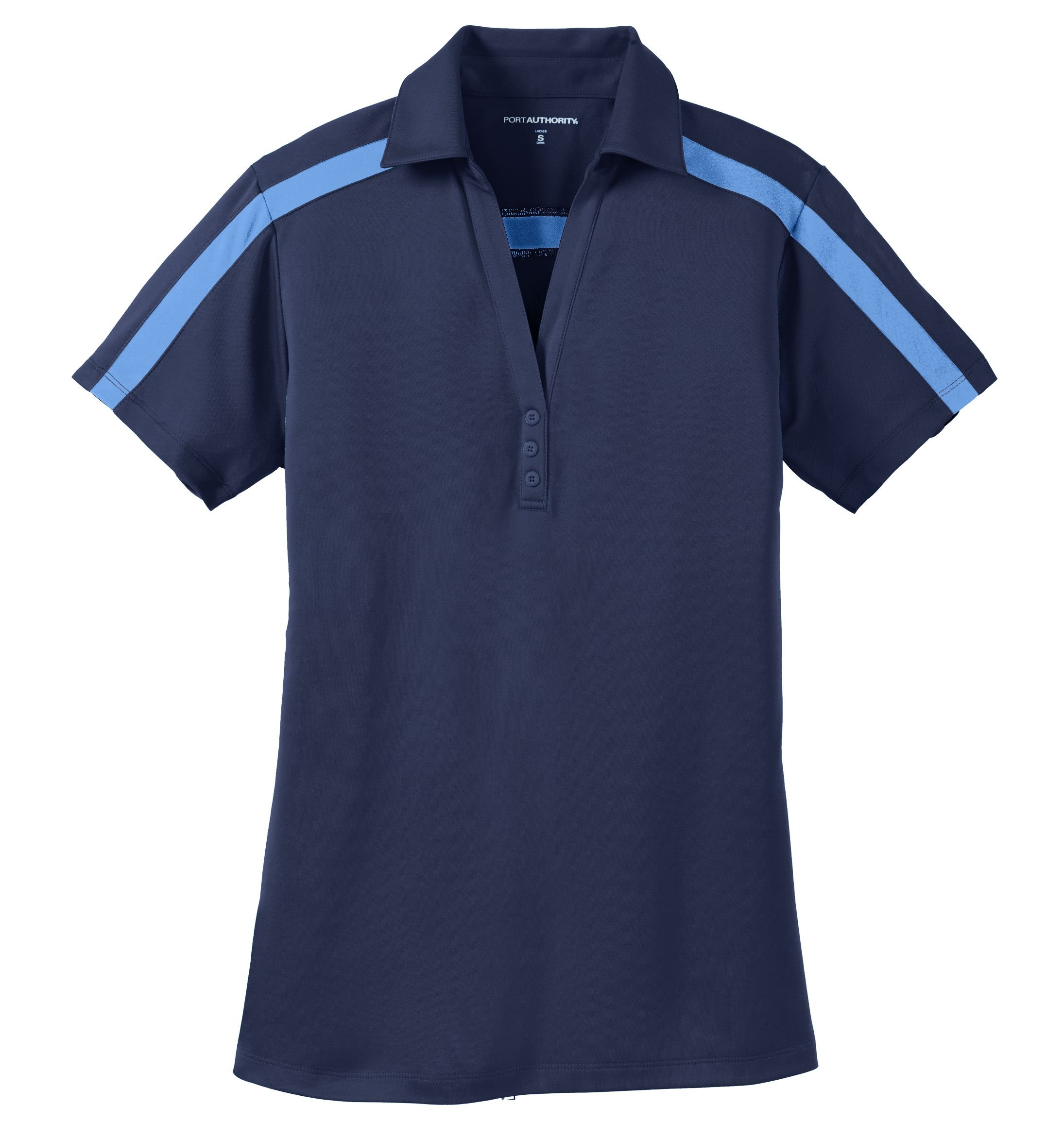 L547 Port Authority® Ladies Silk Touch™ Performance Colorblock Stripe Polo