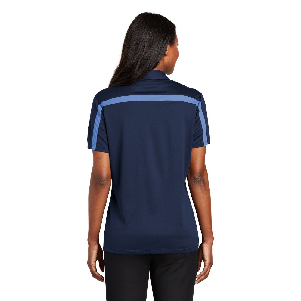 L547 Port Authority® Ladies Silk Touch™ Performance Colorblock Stripe Polo - Image 6