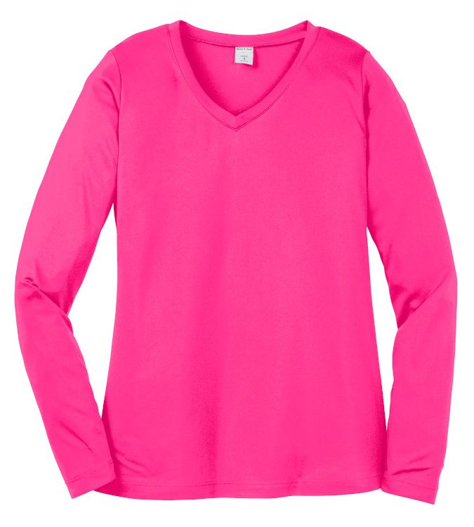 LST353LS Sport-Tek® Ladies Long Sleeve PosiCharge® Competitor™ V-Neck Tee - Image 10