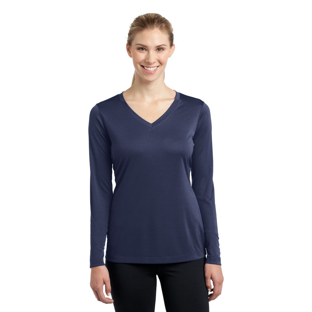 LST353LS Sport-Tek® Ladies Long Sleeve PosiCharge® Competitor™ V-Neck Tee - Image 3