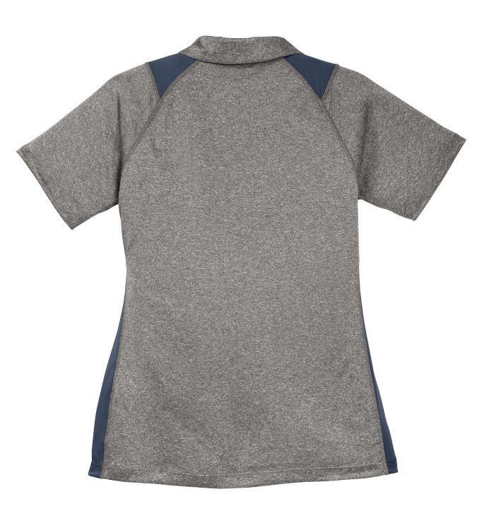 LST665 Sport-Tek® Ladies Heather Colorblock Contender™ Polo - Image 2