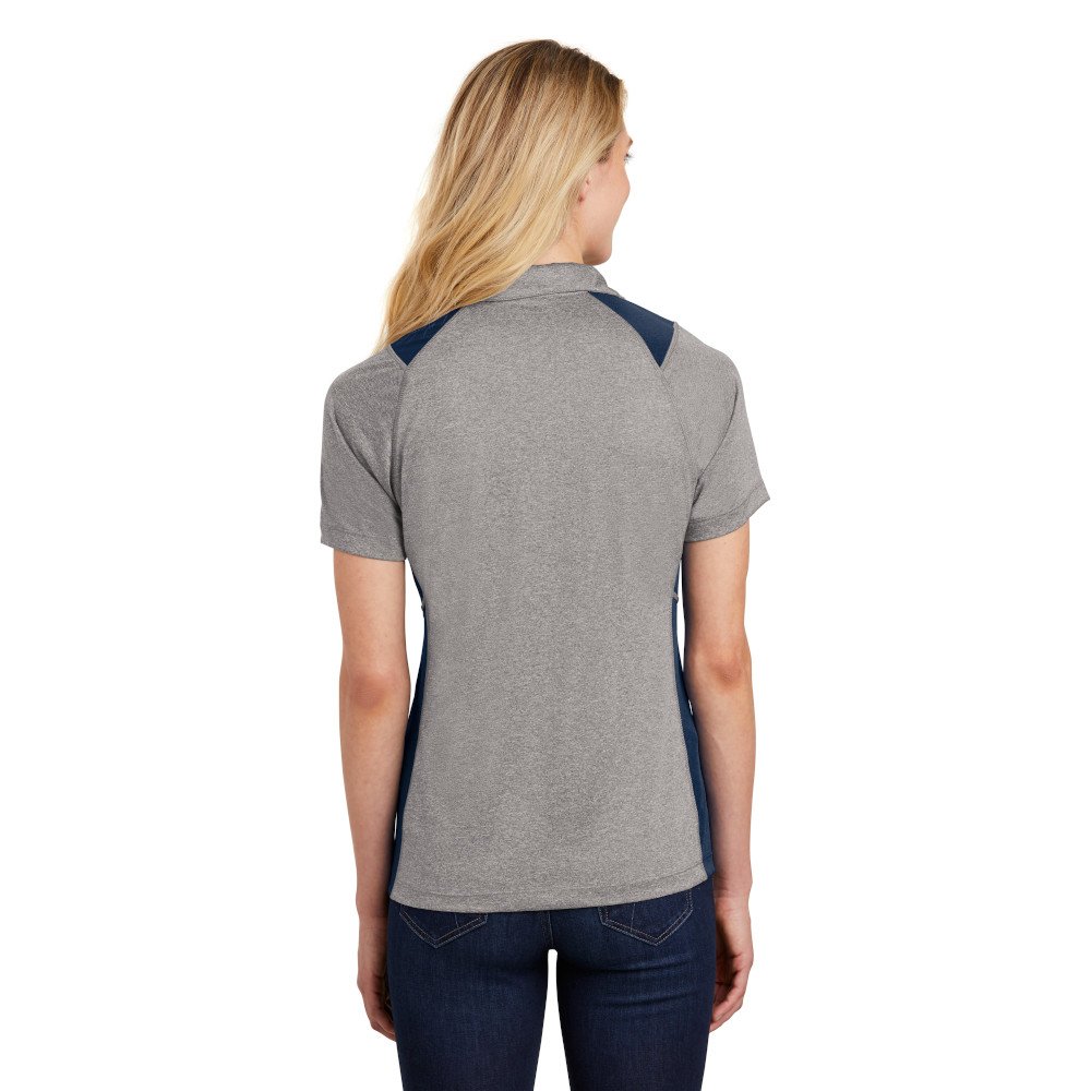 LST665 Sport-Tek® Ladies Heather Colorblock Contender™ Polo - Image 6