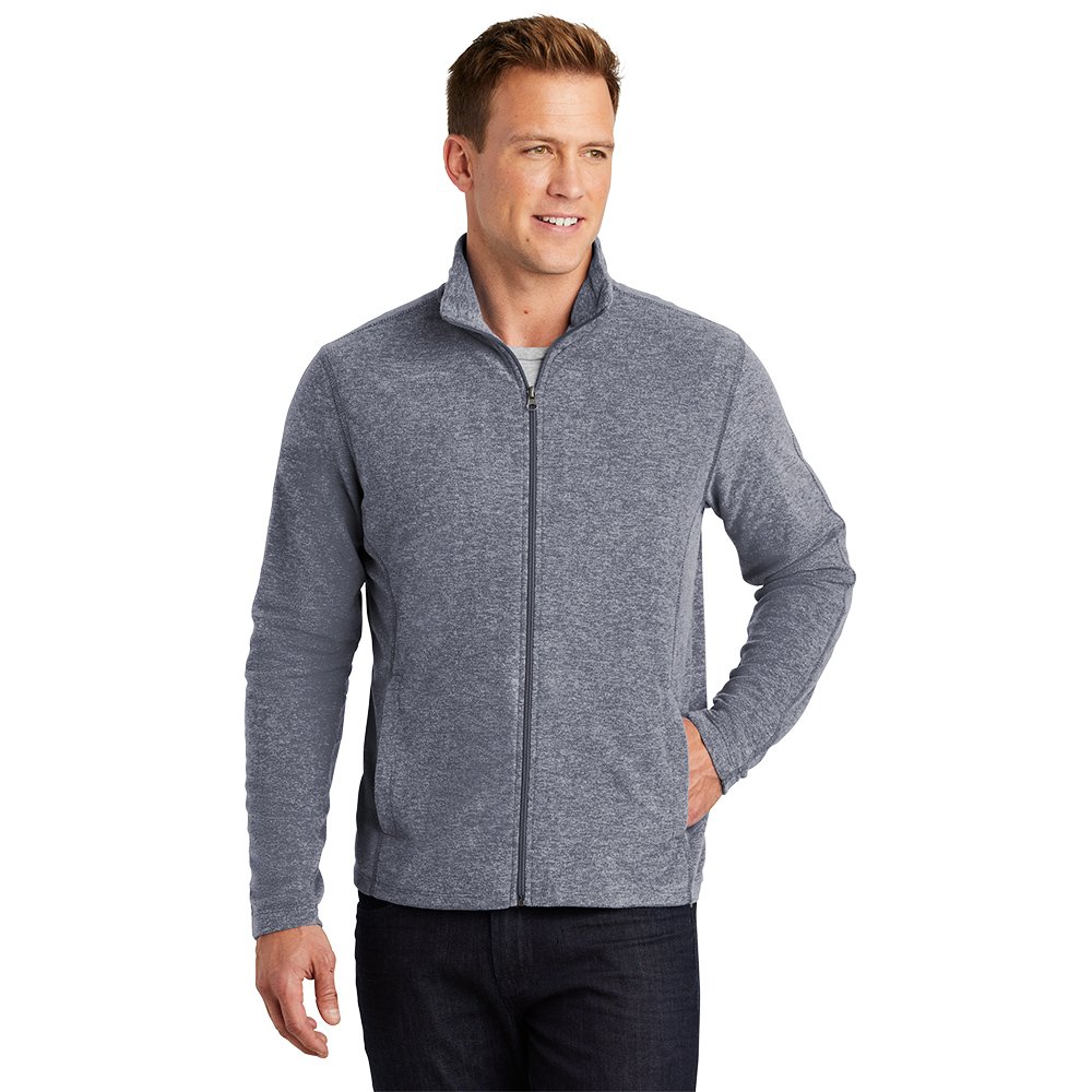F235 Port Authority® Heather Microfleece Full-Zip Jacket - Image 3