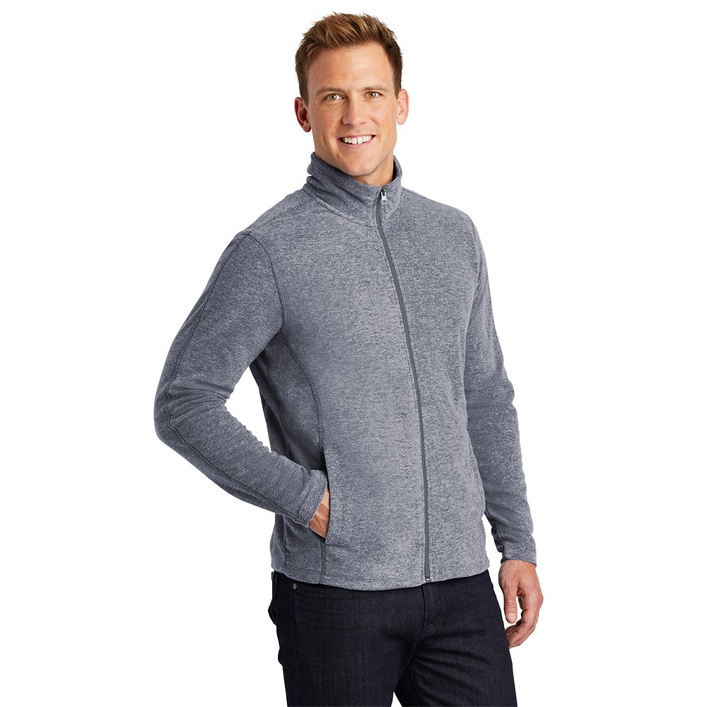 F235 Port Authority® Heather Microfleece Full-Zip Jacket - Image 4