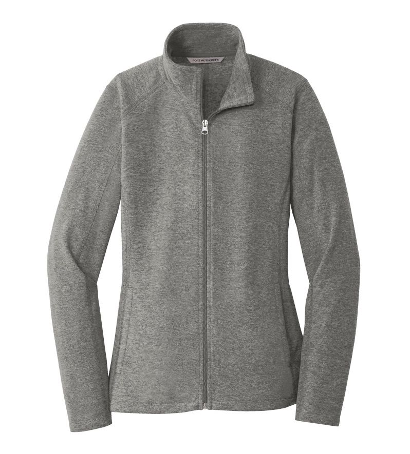 L235 Port Authority® Ladies Heather Microfleece Full-Zip Jacket - Image 7