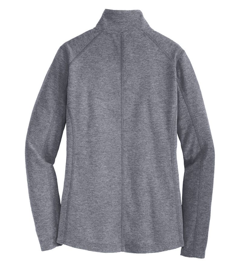 L235 Port Authority® Ladies Heather Microfleece Full-Zip Jacket - Image 2