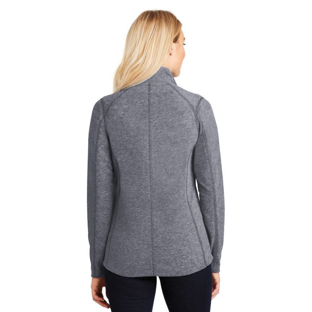 L235 Port Authority® Ladies Heather Microfleece Full-Zip Jacket - Image 6