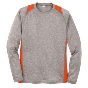 ST361LS Sport-Tek® Long Sleeve Heather Colorblock Contender™ Tee