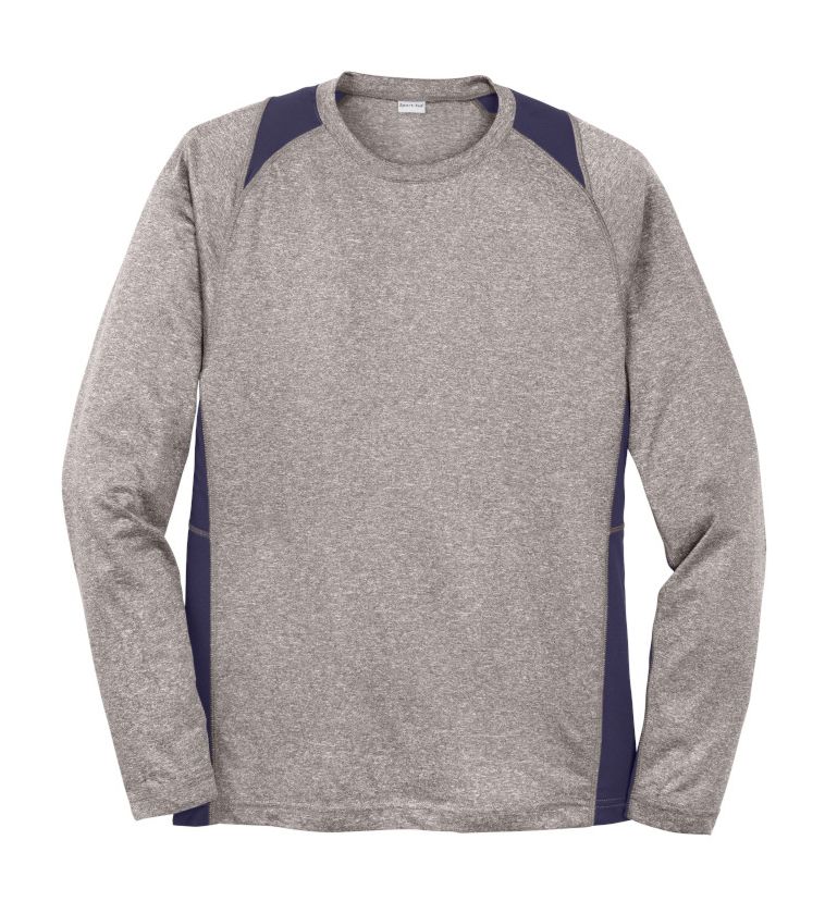 ST361LS Sport-Tek® Long Sleeve Heather Colorblock Contender™ Tee - Image 5