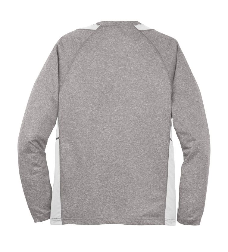 ST361LS Sport-Tek® Long Sleeve Heather Colorblock Contender™ Tee - Image 3